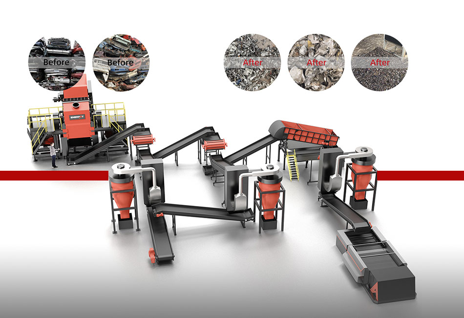 Auto Recycling Plant with Washing and Drying Auto Recycling Plant with Washing and Drying