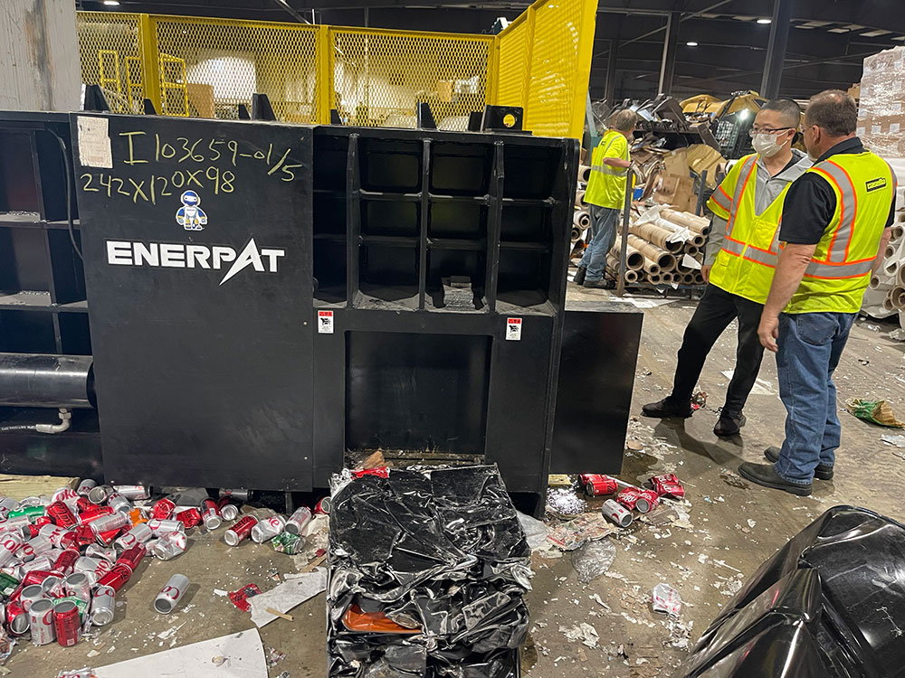 ENERPAT Scrap Iron Baler Installed ENERPAT Scrap Iron Baler Installed