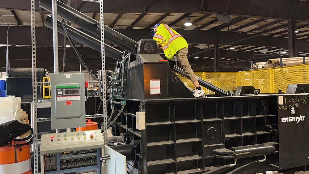 ENERPAT Scrap Iron Baler Installed ENERPAT Scrap Iron Baler Installed