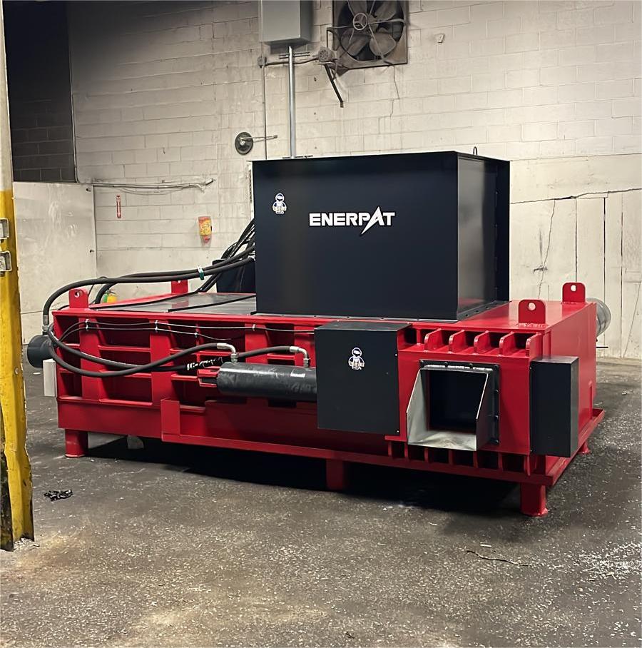 ENERPAT AMB-H1510-160T Hopper Style Automatic Metal Baler on the way to New Zealand