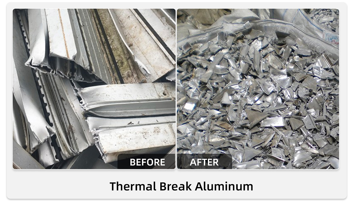 Aluminum Thermal Break Profiles Recycling Line