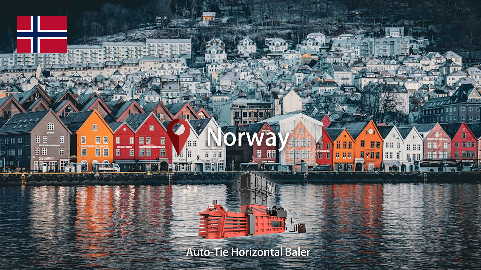 Norway: ENERPAT Auto Tie Cardboard Baler Compactor Machine Installed