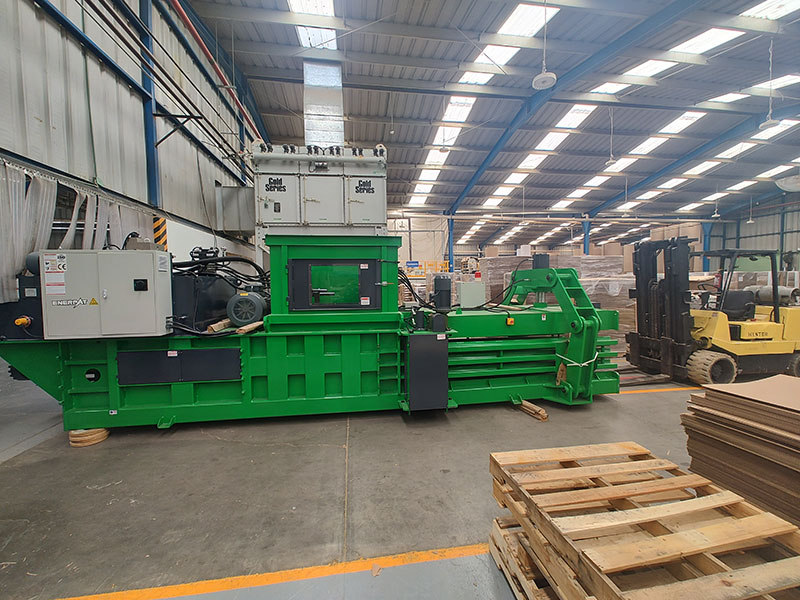 ENERPAT HBA-80-11075 Horizontal Cardboard Compactor for Sale Installed