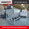 ENERPAT Dual Discharge Aluminium Chips Briquetting Machine