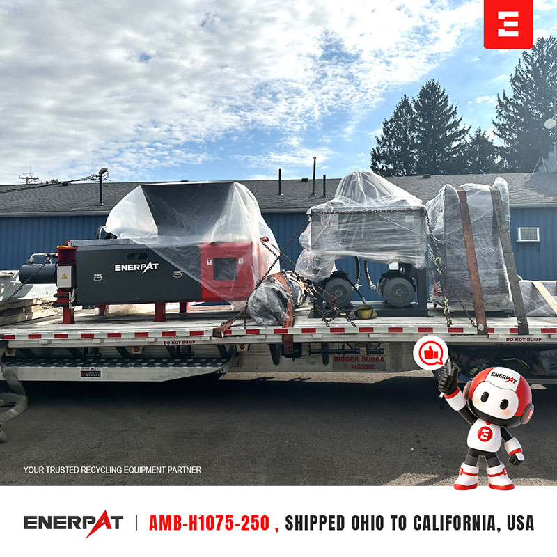 ENERPAT AMB-H1075-250 Aluminum Chip Compactor Installed