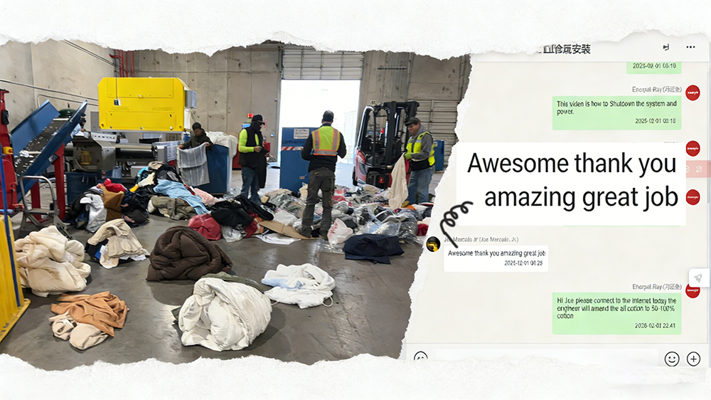 textile recycling line