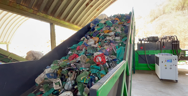 Closed Door Horizontal Baler for Plastic