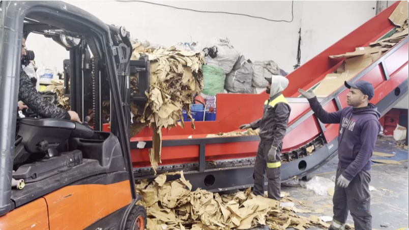 cardboard recycling baler