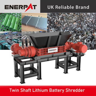 ENERPAT MSB-E800 & MSB-E600 Twin Shaft Lithium Battery Shredder