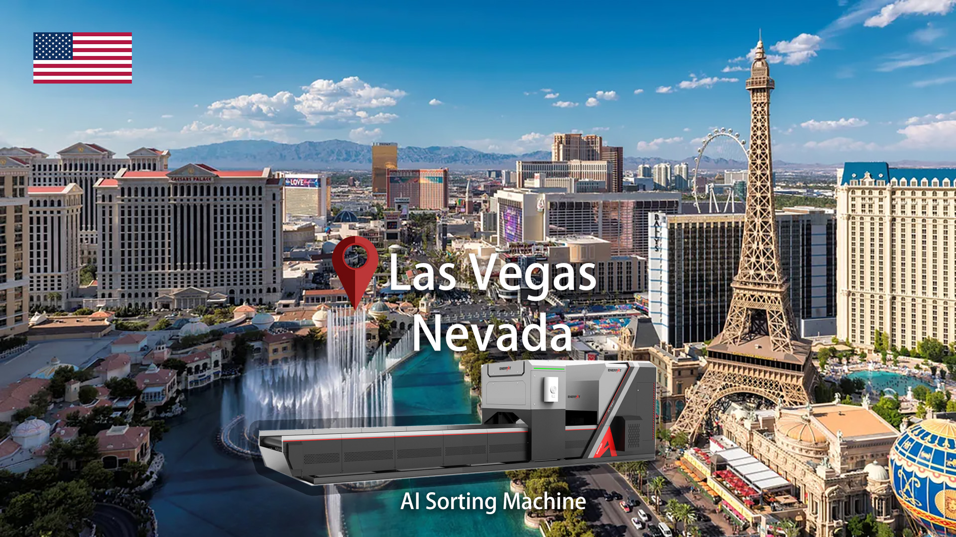 Las Vegas, Nevada: ENERPAT ES-A12024 AI Sorting Machine for Textile Installed