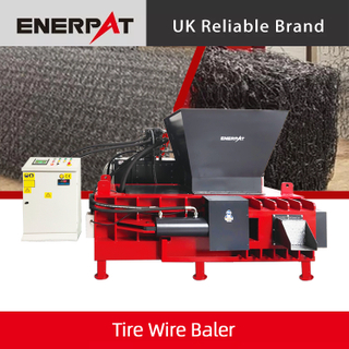 Hopper Style Tire Wire Baler