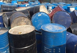 Scrap Oil Drum-before