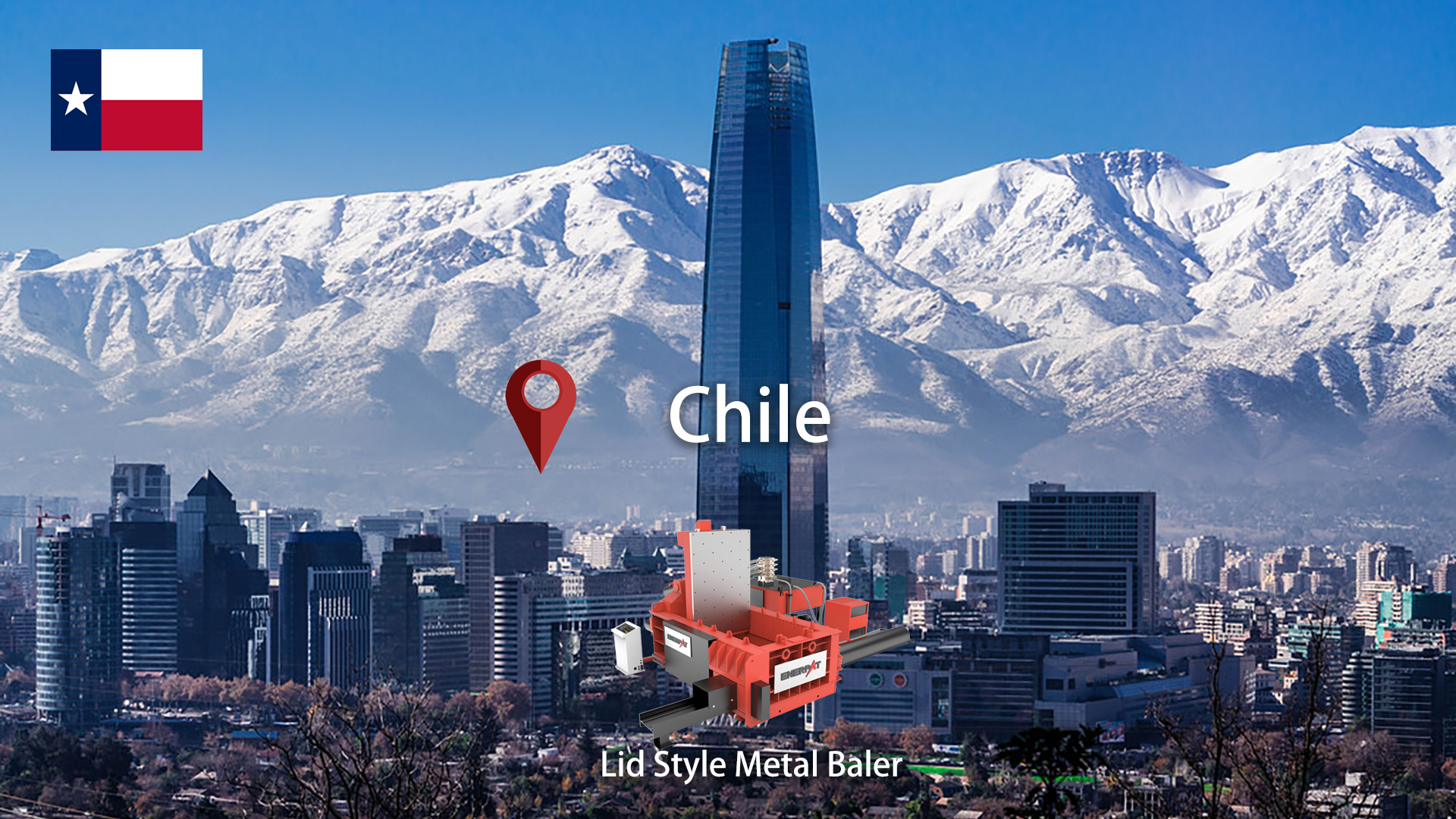 Chile: ENERPAT Scrap Iron Baler for Metals Installed