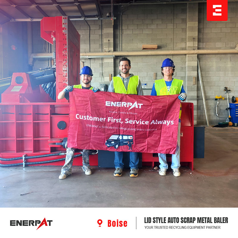 ENERPAT AMB-L2014-250 Metal Hydraulic Baler for Mattress Springs Installed