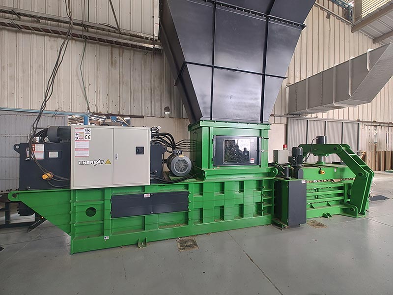 ENERPAT HBA-80-11075 Horizontal Cardboard Compactor for Sale Installed