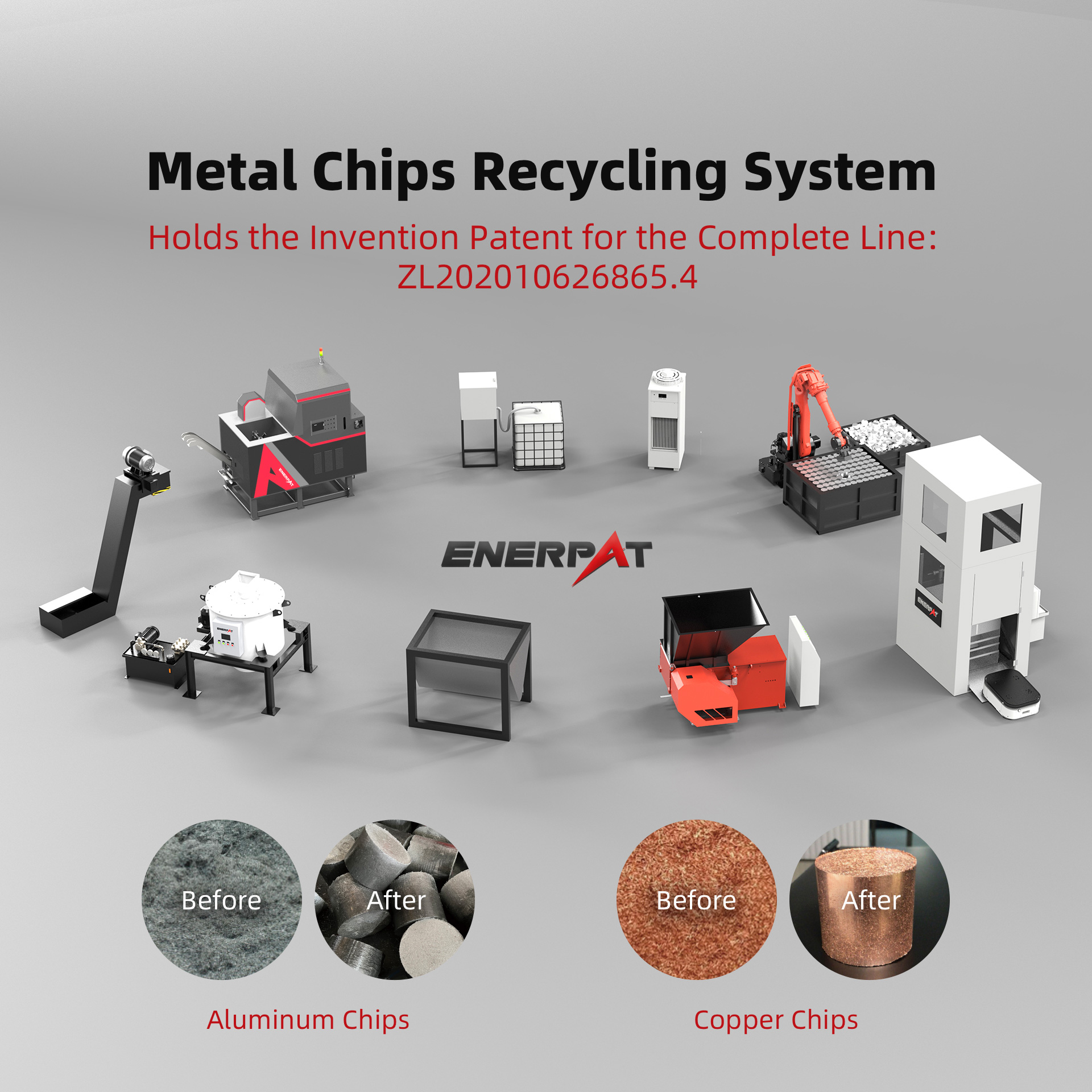 metal chip pressing system
