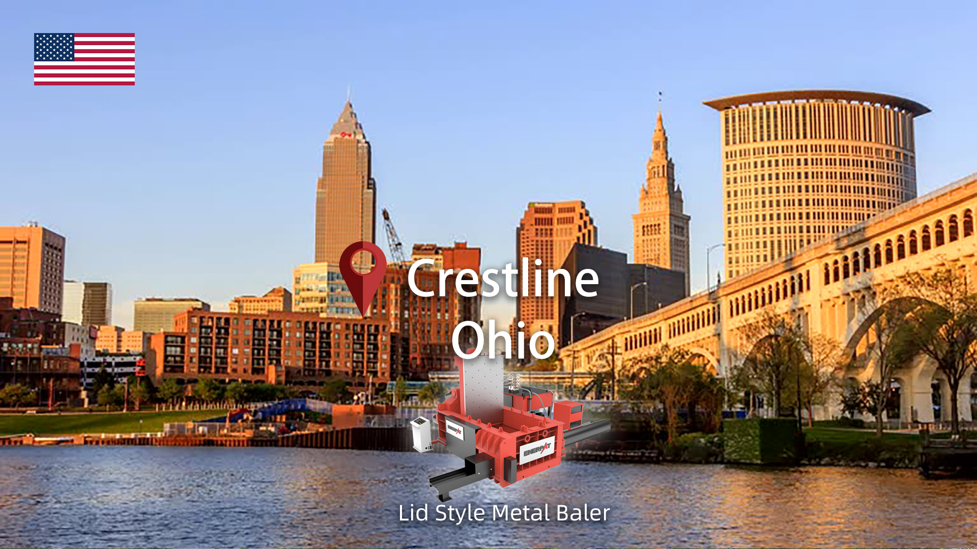 Crestline, Ohio: ENERPAT AMB-L2014-250 Metal Chip Baler Installed