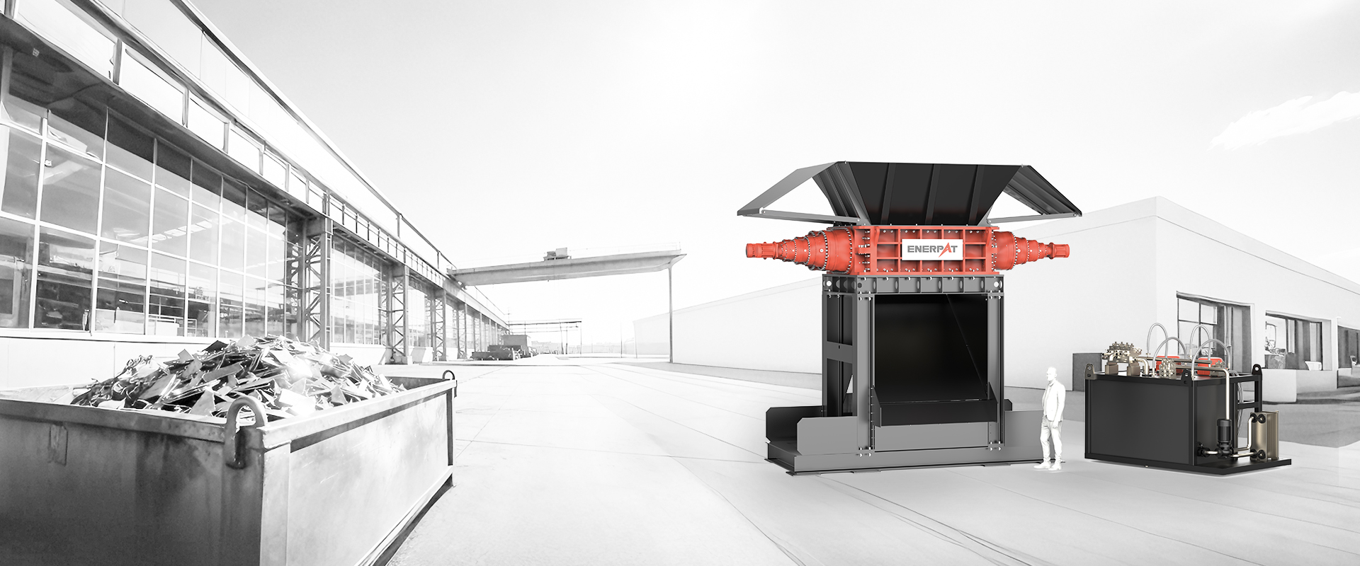 Hydraulic Twin Shaft Car Shredder Machine