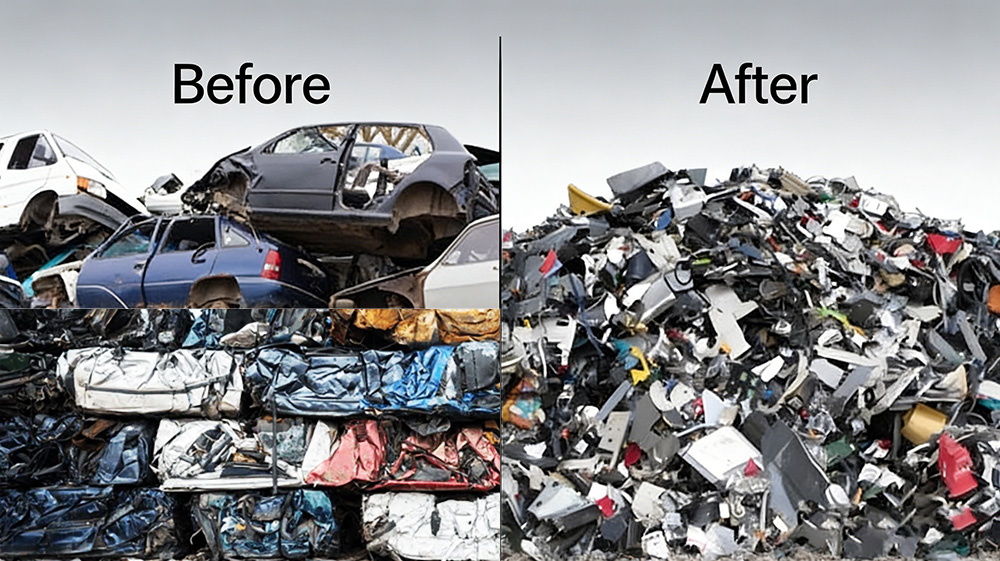 car baler vs car shredder