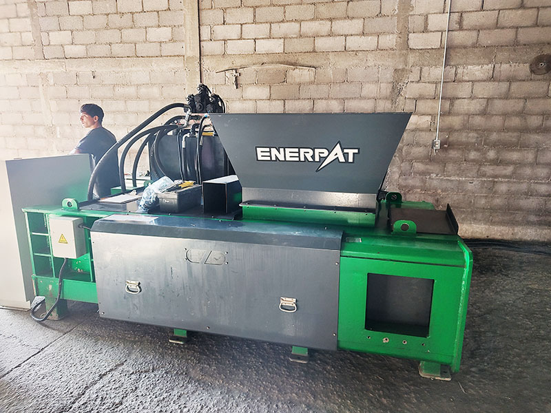 ENERPAT AMB-H1075-100 Non Ferrous Baler Installed