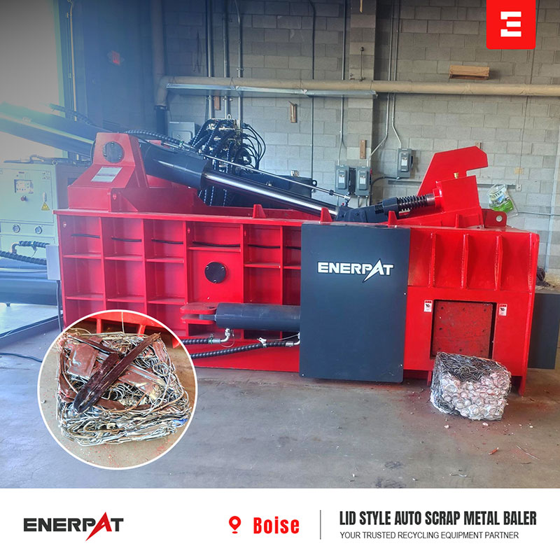 ENERPAT AMB-L2014-250 Metal Hydraulic Baler for Mattress Springs Installed