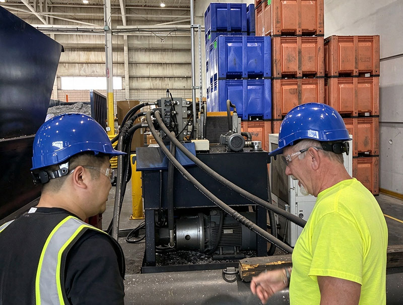 Hopper Metal Baler & Aluminum Recycling Line | Maintenance & Upgrade 