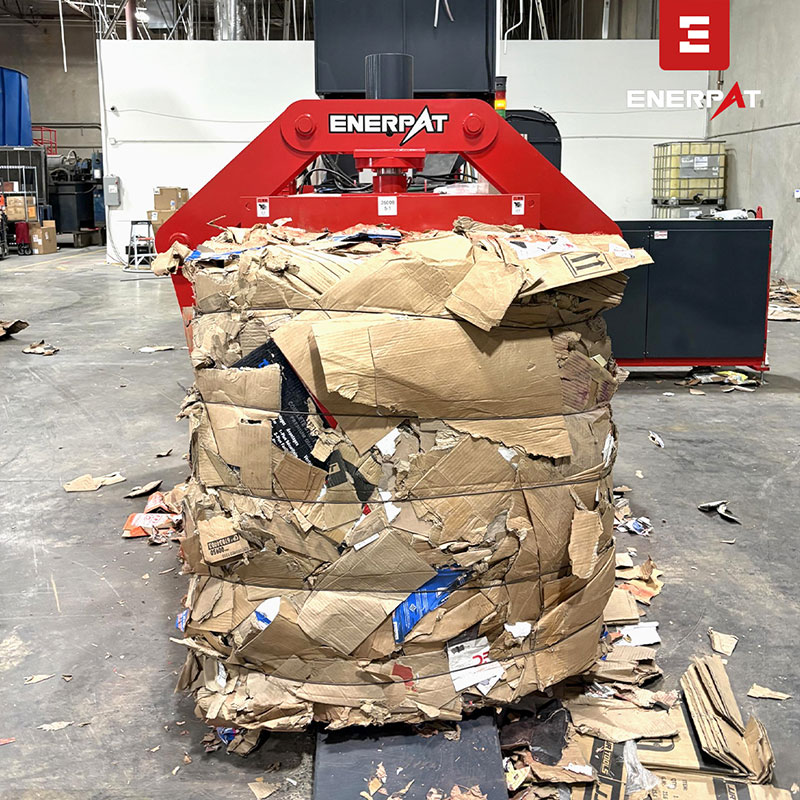 ENERPAT HBA100-110110 Auto Cardboard Baler Installed