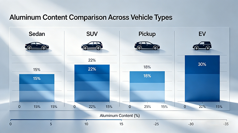 Aluminum Content Depends on Car Model