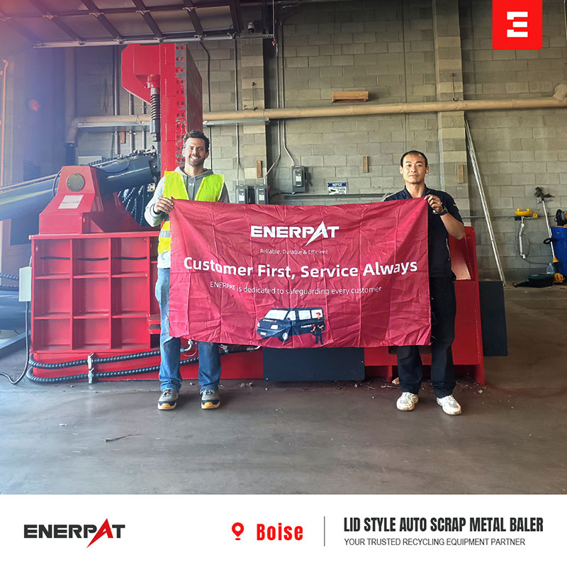 ENERPAT AMB-L2014-250 Metal Hydraulic Baler for Mattress Springs Installed