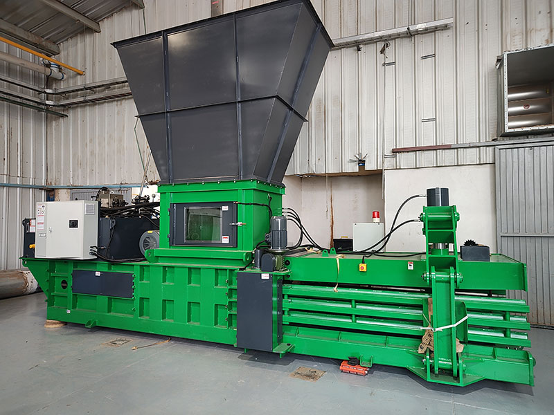 ENERPAT HBA-80-11075 Horizontal Cardboard Compactor for Sale Installed