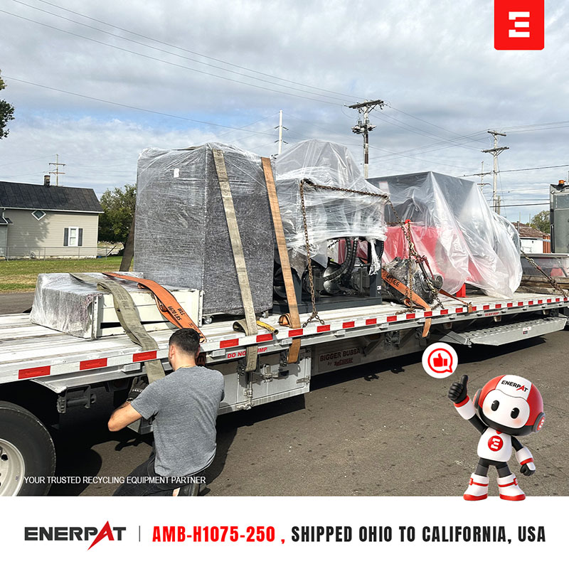 ENERPAT AMB-H1075-250 Aluminum Chip Compactor Installed